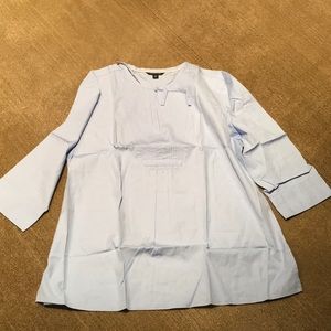 Lands End Pintuck Tunic Top size L